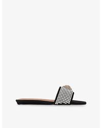 Kurt Geiger - Kensington Woven Flat Sandals - Lyst