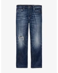 AllSaints - Destroy Straight-Leg Jeans - Lyst