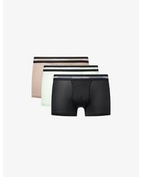 Calvin Klein - Icon Active Mesh Pack Of Three Jersey Trunks - Lyst