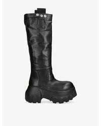 Rick Owens - Mega Tractor Pull-On Leather Boots - Lyst