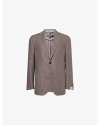 Corneliani - Notched-Collar Long-Sleeved Wool-Cashmere Blend Jacket - Lyst