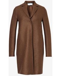 Harris Wharf London - Cocoon Single-breasted Wool Coat - Lyst