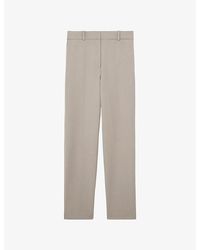 Reiss - Gabi Straight-Leg Stretch-Woven Trousers - Lyst