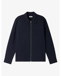 Sandro - Zipped Regular-Fit Stretch-Woven Shirt - Lyst