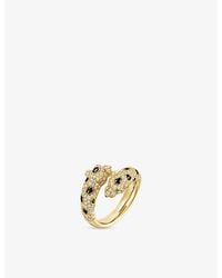 Cartier - Panthère De 18Ct- 0.92Ct Brilliant-Cut Diamond, Emerald And 0.03Ct Onyx Ring - Lyst