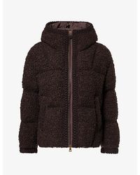 Moncler - Cristallin Hooded Bouclé Wool-Blend Down Jacket - Lyst