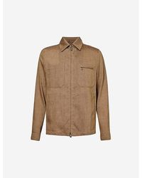 Corneliani - Chest-pocket Long-sleeved Cotton Overshirt - Lyst