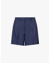 Theory - Fluid Pleated Woven Shorts - Lyst
