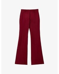 JOSEPH - Tafira Flared-Leg Mid-Rise Stretch-Woven Trousers - Lyst