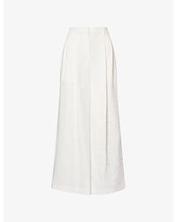 Twp - Avery Wide-Leg Pleated Linen Trousers - Lyst
