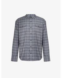 PAIGE - Everett Check-pattern Cotton-blend Shirt X - Lyst
