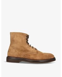 Brunello Cucinelli - Lace-up Suede Boots - Lyst