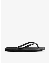 Havaianas - Slim Glitter Ii Rubber Flip Flops - Lyst