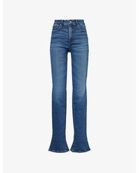 GOOD AMERICAN - Good Legs Flared-leg Mid-rise Denim-blend Jeans - Lyst