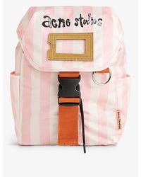 Acne Studios - D-ring Check-pattern Shell Backpack - Lyst