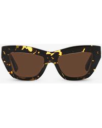 Bottega Veneta - Bv1218s Square-frame Tortoiseshell Acetate Sunglasses - Lyst