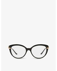 Cartier - Ct0283o Panthère De Cat-eye Frame Acetate And Metal Glasses - Lyst