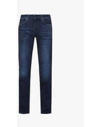 7 For All Mankind - Standard Luxe Performance Regular-fit Straight-leg Stretch-denim Jeans - Lyst