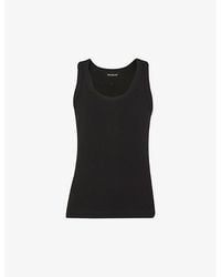 Whistles - Scoop-Neck Ribbed Stretch-Knit Vest Top - Lyst