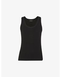 Whistles - Scoop-neck Ribbed Stretch-knit Vest Top - Lyst