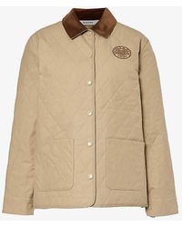 Sporty & Rich - Connecticut Crest Quilted Cotton Jacket - Lyst