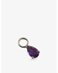 Astrid & Miyu - Birthstone February 14Ct- And Amethyst Earring Charm - Lyst