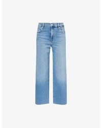 FRAME - The Mellow Wide-Leg Stretch-Denim Jeans - Lyst