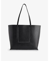 Rick Owens - Contrast-Stitch Leather Shopper Bag - Lyst