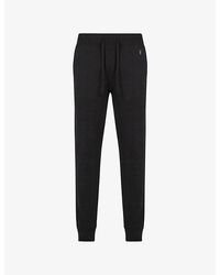 AllSaints - Raven Logo-Embroidered Cuffed Cotton-Jersey Jogging Bottoms - Lyst