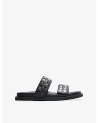 Whistles - Studded Leather Sliders - Lyst