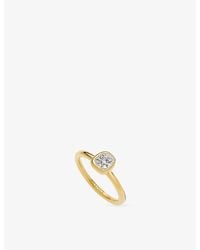 Missoma - Molten Soft Square Pavé 18Ct-Plated Brass Ring - Lyst