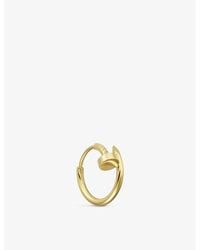 Cartier - Juste Un Clou 18ct Yellow-gold Single Hoop Earring - Lyst