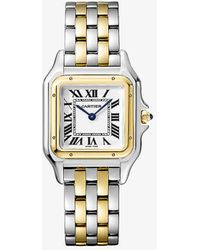 Cartier - Crw2pn0006 Panthère De Small Model 18ct Yellow-gold And Stainless Steel Watch - Lyst