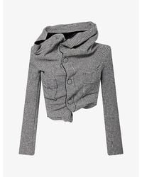 Junya Watanabe - Asymmetric Cropped Wool-Blend Jacket - Lyst