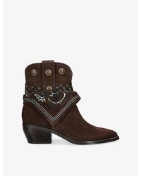 Dolce Vita - Mekala Heeled Suede Ankle Boots - Lyst