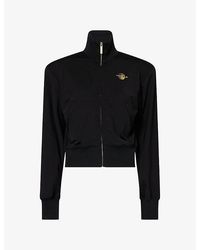Jay3Lle - Cropped Brand-Embroidered Jersey Jacket - Lyst