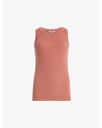 AllSaints - Rina Round-neck Stretch-woven Tank Top - Lyst