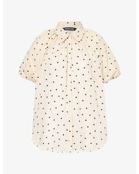 Ashlyn - Charlie Puff-Sleeves Cotton Shirt - Lyst