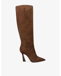Stuart Weitzman - Vinnie Suede Heeled Knee-High Boots - Lyst