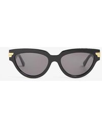 Bottega Veneta - Bv1035s Acetate Cat's Eye Sunglasses - Lyst