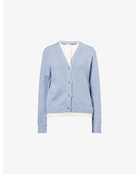 JW Anderson - Layered Wool-And-Cashmere Knit Cardigan - Lyst
