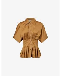 Palmer//Harding - Courage Pleated Cotton-Blend Shirt - Lyst