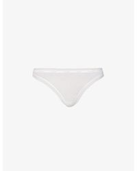 Calvin Klein Bottoms Up Thong - Royal/Lace in Blue
