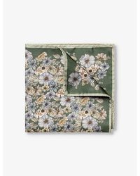 Eton - Floral-print Silk Pocket Square - Lyst