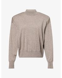 Frankie Shop - Rue Padded-Shoulder Wool-Blend Jumper - Lyst