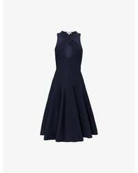 Alaïa - Cross-Over Knitted Silk-Blend Midi Dress - Lyst