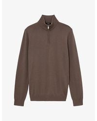 Reiss - Blackhall Half-Zip Merino Wool Jumper - Lyst