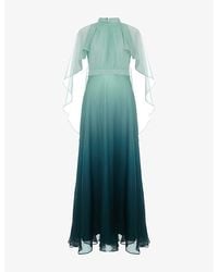 Phase Eight - Aspen Flower-Appliqué Woven Maxi Cape Dress - Lyst