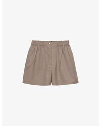Prada - Elasticated-Waistband Relaxed-Fit High-Rise Wool Shorts - Lyst