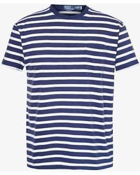 Polo Ralph Lauren - Stripe-pattern Classic-fit Cotton-jersey T-shirt - Lyst